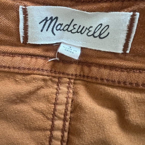 Madewell 🧡🍊 Orange Velveteen Button Front Skirt - Picture 11 of 13